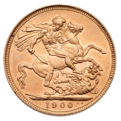 Lot 220 - Victoria, Sovereign 1900; scratches to bust...