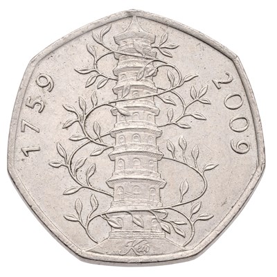 Lot 348 - Elizabeth II, 'Kew Gardens' Fifty Pence 2009,...