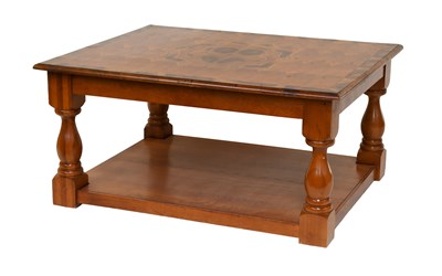 Lot 1473 - A 20th Century Yew Wood Oyster Veneered Coffee...