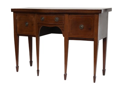 Lot 1485 - A Mahogany Inlaid Bow Front Sideboard, 19th...