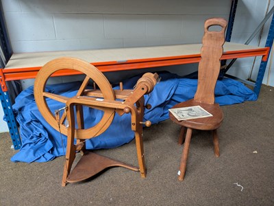 Lot 1397 - A 20th Century Spinning Wheel "The Herring",...