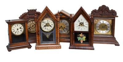 Lot 1209 - Six American Mantel Clocks, circa 1900 (6)