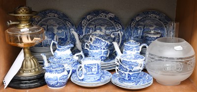 Lot 1211 - A Quantity of Spode Blue and White Italian...