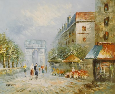 Lot 1365 - Caroline C. Burnett (1877-1950) Parisian scene...