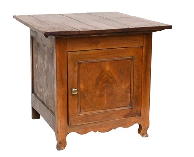 Lot 1424 - A French Cherry Wood Kitchen Island, with a...