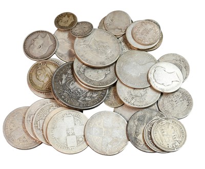 Lot 1259 - Assorted Pre-1920 Silver Coins, mixed monarchs...