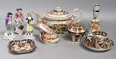 Lot 1191 - A Derby Porcelain Teapot, together with a...