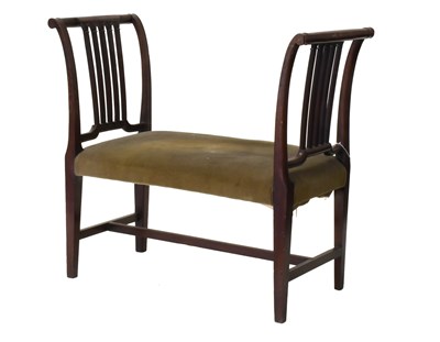 Lot 1458 - A Mahogany Framed Music Stool, with high...