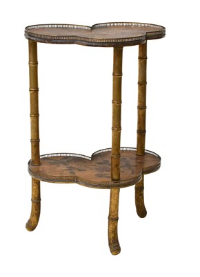 Lot 1482 - A Victorian Aesthetic Two-tier Lamp Table, of...