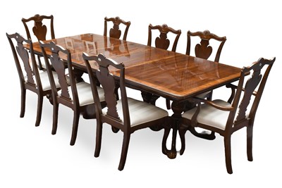 Lot 1487 - A Reproduction Crossbanded Mahogany Dining...