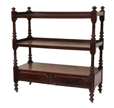 Lot 1391 - A 19th Century Mahogany Three-tier Dumb Waiter,...