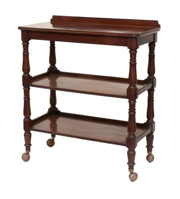 Lot 1393 - A Victorian Mahogany Three-tier Dumb Waiter,...