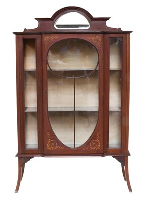 Lot 1439 - An Edwardian Inlaid Mahogany Glazed Display...