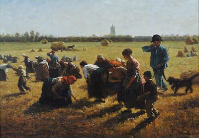 Lot 1338 - K Adams (Contemporary) after Jules Breton "The...