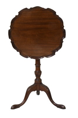 Lot 1400 - A George III Mahogany Tripod Table, the...