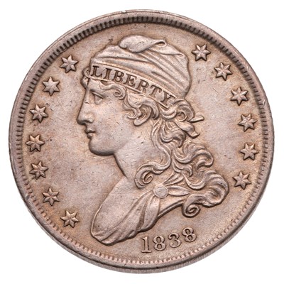 Lot 161 - USA, 'Capped Bust' Quarter 1838, 6.66g,...