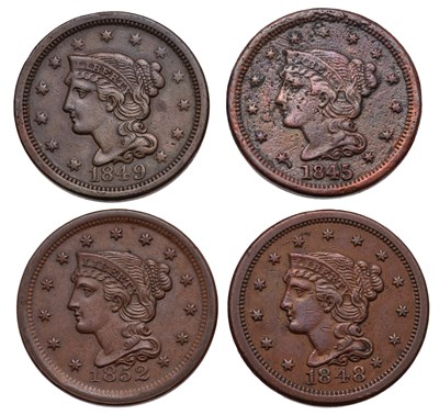Lot 160 - USA, 'Braided Hair' Cent 1852, (KM#67), good...