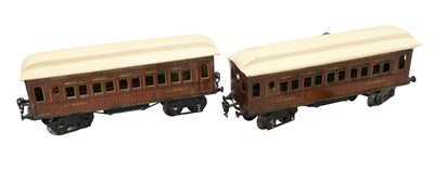 Lot 3419 - Marklin Gauge I Two Mitteleuropaische Eisenbahn Sleeping Cars 1886