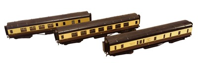 Lot 3396 - Exley O Gauge Three Great Western Railway Coaches