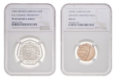 Lot 342 - Elizabeth II, Undated Mule Twenty Pence, in...
