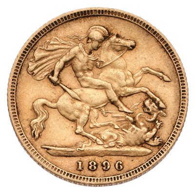 Lot 217 - Victoria, Half Sovereign 1896; good fine