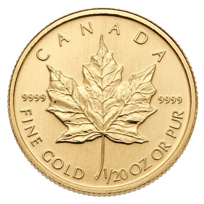 Lot 314 - Canada, Gold One Dollar 1996, 1/20oz fine gold,...