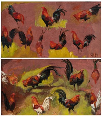 Lot 1051 - Donald Wood (1889-1953) Studies of Gamecock...