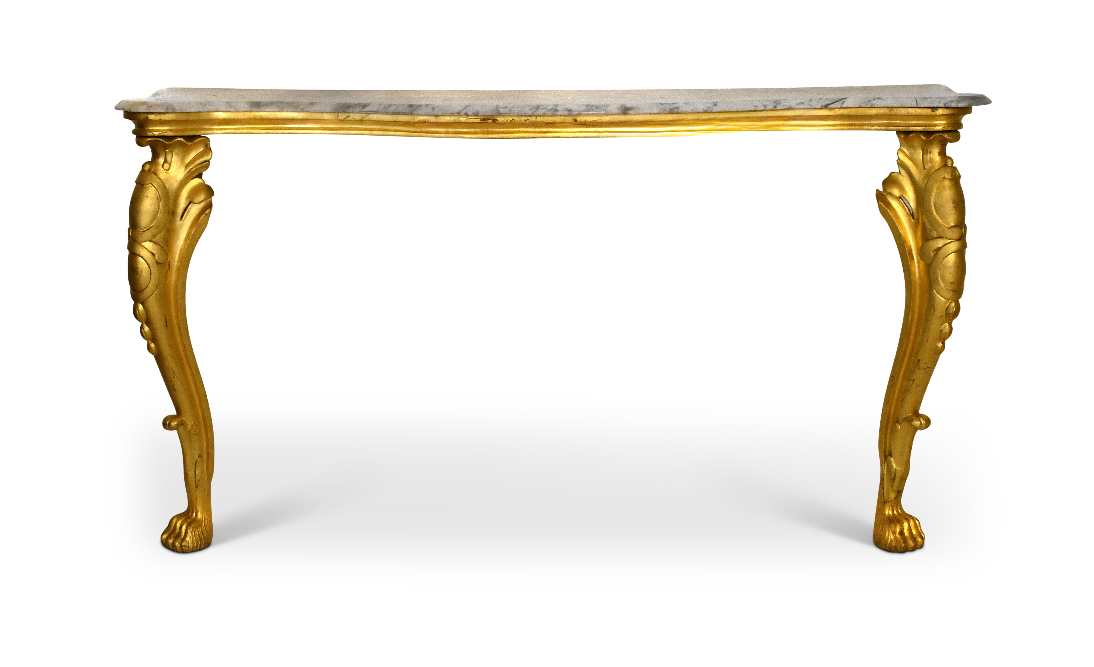 Lot 364 - A Victorian Carved Giltwood Console Table,