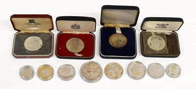 Lot 373 - Assorted Silver Proof Commemorative Coins,...