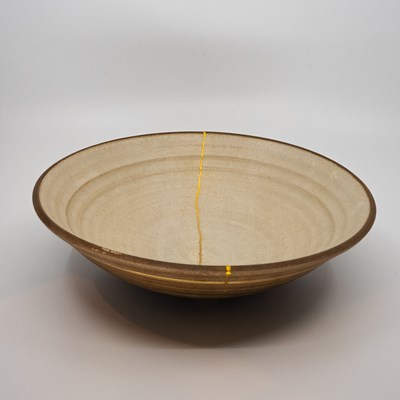 Lot Hide: Bowl by Edmund [Ned] Davies, 24cm x 7 cm;...