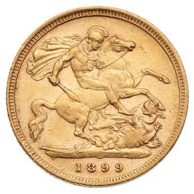 Lot 218 - Victoria, Half Sovereign 1899; very fine