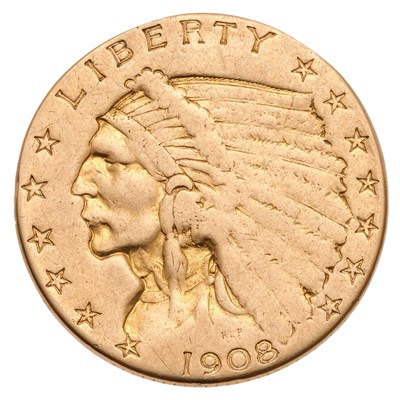 Lot 323 - USA, Two and a Half Dollars 1908, obv. Indian...