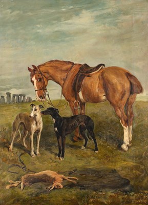 Lot 1048 - John Emms (1843-1912) Hare coursing,...