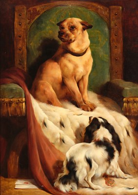 Lot 1049 - Edwin Douglas (1848-1914) "Geordie sits in...