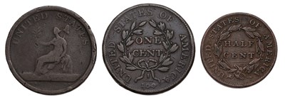 Lot 159 - USA, One Cent 1802, (KM#22), fine; together...