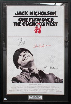 Lot 3193 - One Flew Over The Cuckoos Nest Signed Reproduction Poster