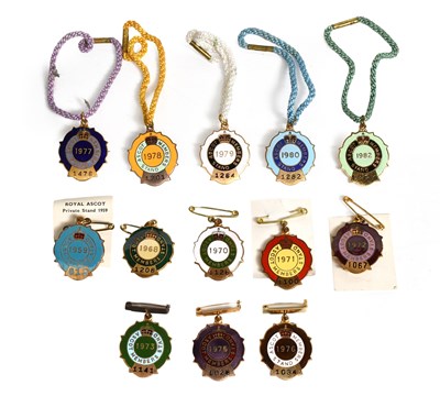 Lot 3030 - Ascot Race Members Stand Enamel Badges