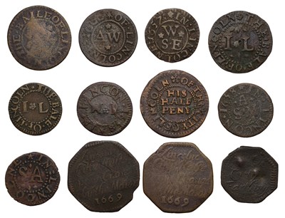 Lot 180 - 17th Century Tokens, Assorted Lincolnshire...