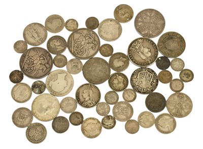 Lot 131 - Assorted Pre-1920 Silver Coins, mixed monarchs...