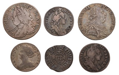 Lot 101 - William III, Sixpence 1697, Norwich Mint,...