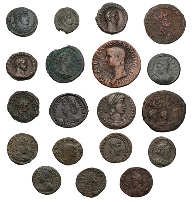 Lot 54 - Assorted Roman Bronze Coins, to include,...