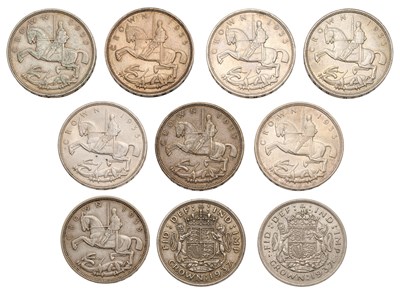 Lot 125 - George V, 8x Crowns 1935, (all. S.4048),...