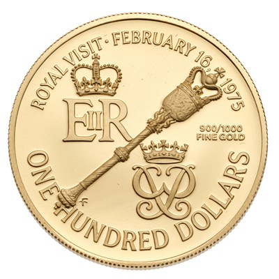 Lot 309 - Bermuda, Gold Proof One Hundred Dollars 1975,...