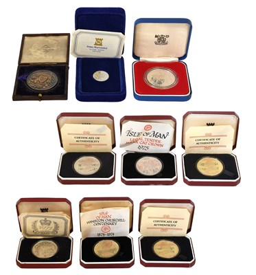 Lot 358 - Assorted Isle of Man Silver Proof Coins,...