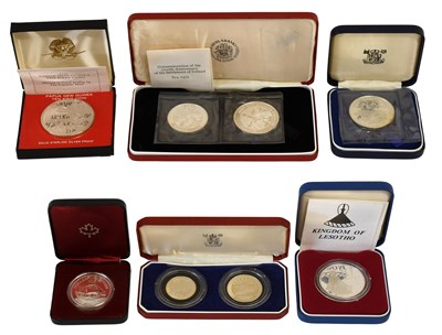 Lot 372 - Various World Silver Proof Coins, to include:...