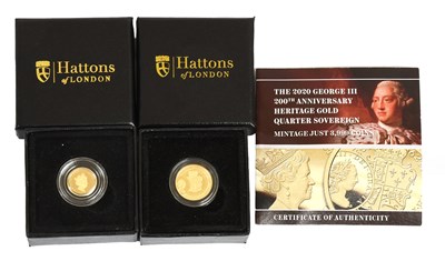 Lot 306 - Tristan da Cunha, Quarter Sovereign 2020,...