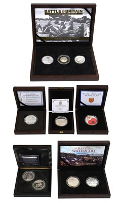Lot 355 - Assorted Silver Proof Commemorative Coins,...