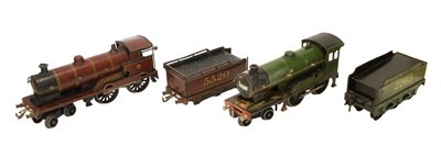 Lot 3385 - Bassett-Lowke O Gauge Two Clockwork 4-4-0 Locomotives