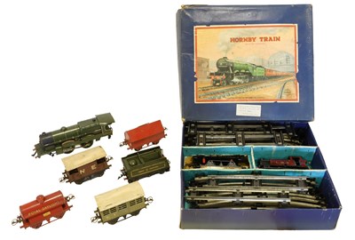 Lot 3354 - Hornby O Gauge No.201 Tank Goods Set