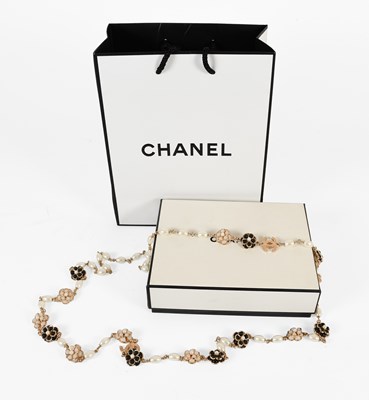 Lot Chanel Simulated Pearl and Camellia Flower...